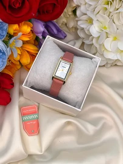 Элегантные прямоугольные наручные часы для женщин — LWATCHS-65W0167-ЗОЛОТ