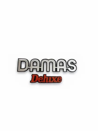 Эмблемы для автомобилей "Damas" и "Deluxe", черно-красный акрил, для всех моделей Damas