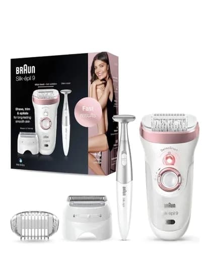 Эпилятор Braun Silk-epil 9890 SensoSmart: 4 насадок + бикини-триммер — FTEXNOH-9890SILK