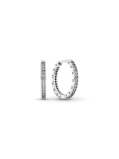 Серьги-кольца Pandora Moments из серебра 925 пробы 290558CZ — PANUZB-290558CZ-СЕРЕБРН