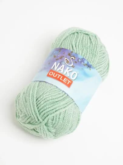 Пряжя Nako Outlet - плотная вязка,100% акрил, 250 м, 50 г (+- 5 г, 10%+-),в упаковке 1 шт — PRYAJA1-NAKOQALIN-МЕНТОЛ