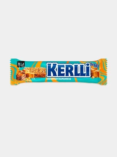 Злаковый батончик KERLLI с солёной карамелью, 50 г — NOBILE-ШОК30