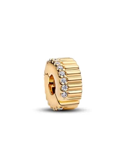 Pandora Ribbed Clip Charm 764078C01