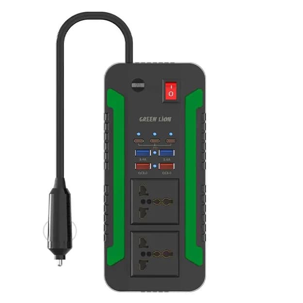 Mногопортовая умная розетка Green Lion Spark 300W Power Inverter