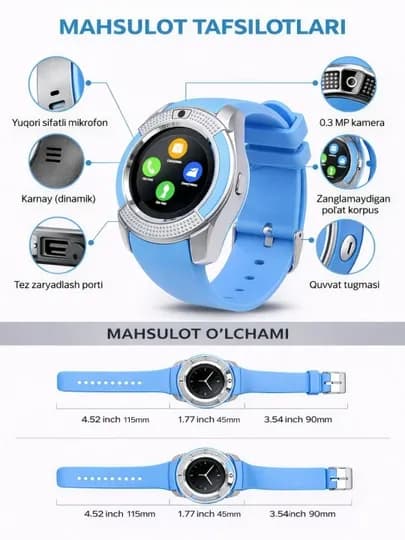 Умные часы, смарт-часы, SIM-карта работает, GT08