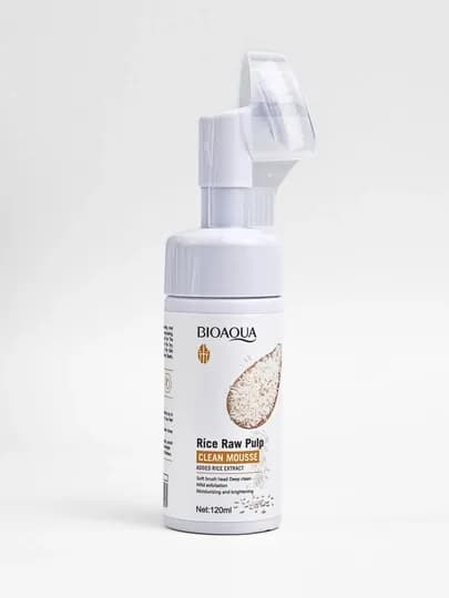 Пенка для умывания лица, Bioaqua Rice Raw Pulp Cleanser, 120 мл, экстрактом риса — GULIDA-CLEAR-БЕЛЫЙ