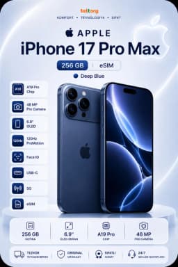Смартфон Apple iPhone 17 Pro Max 256 ГБ (nanoSim+eSim), Light Blue