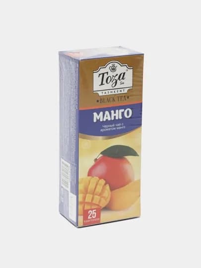 Чай черный Toza, с ароматом манго пакетированный, 25 шт