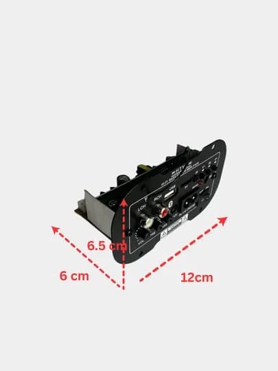 HI-FI BASS — Bluetooth усилитель 2.0 канала, USB, TF, AUX, FM, питание 12В/220В, 30Вт
