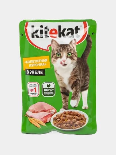 Корм для кошек Kitekat Желе с курицей, 85 г