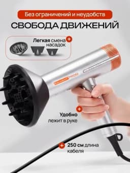 Фен Nano Selver SE‑T3, профессиональная сушка для каждого типа волос — MEGASSS-NANOSELVERFEN