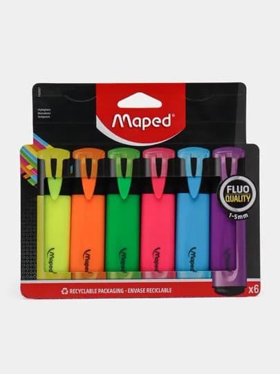 Маркер текстовой Maped Fluo'Peps 6 шт, 742557
