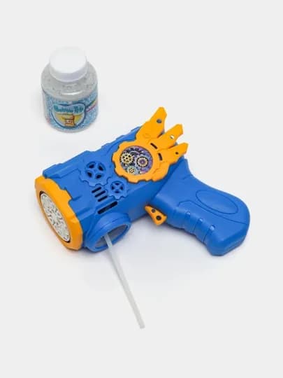 Генератор мыльных пузырей детский, на батарейках BUBBLE GUN — UNSHOPU-KOPIK-ЛАЗУР