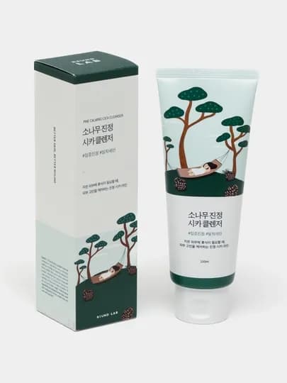 Мягкая пенка с кислотами для жирной и проблемной кожи "Round Lab Pine Calming Cica Cleanser" — COMAX-ROUNDL2
