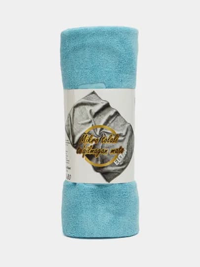 Тряпка из микрофибры для окон дома и машины ELMA, 30х40 / 60х40 / 50х80 — SWWLNS-EM62635-ГОЛУБ-60X40