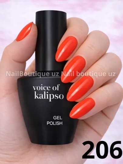 Voice of Calipso Gel Polish —профессиональный гель-лак с глубоким цветом и стойким блеском — UZNAIL-КАЛИПСО3-ОРАНЖ