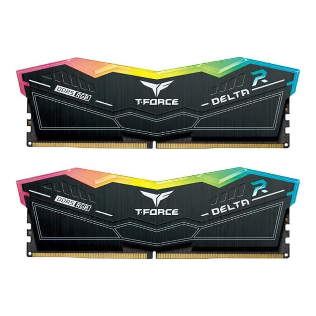 T-Force Delta Black RGB 64GB DDR5 (2*32GB 6000MHz CL38 Intel XMP/AMD EXPO)