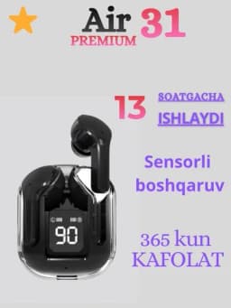 Беспроводные наушники Pods 3 air, Pods Pro 2, Air 31 — BBVV-AIR31PRO2356-ТЕМНКОР