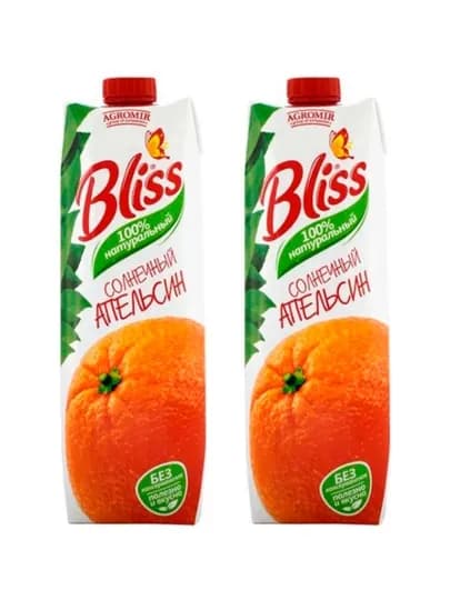Сок Bliss Апельсин, 1 л х 2шт