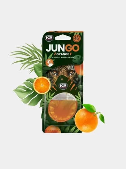 K2 JUNGO MIX Мембранный автомобильный ароматизатора: вишня, лимон, хлопок, апельсин — FRZ-V360-ОРАНЖ