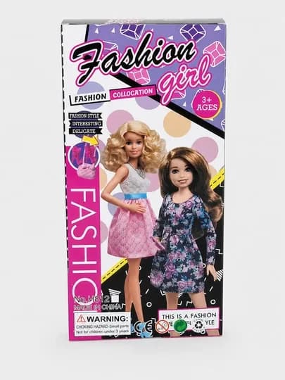 Кукла Fashion Girl в синем платье с блестками и аксессуарами H812