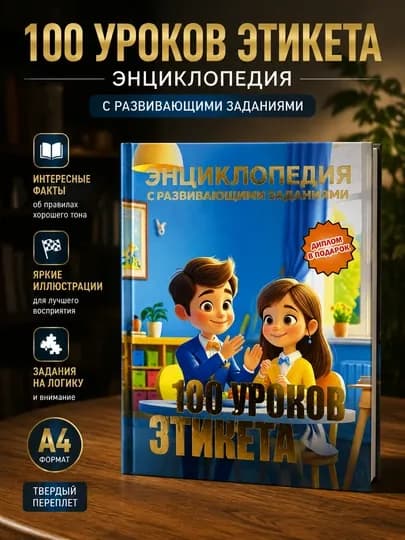 100 уроков этикета. Энциклопедия с развивающими заданиями — ЧИТАЙКА-ЭТИКЕТИЩЕ