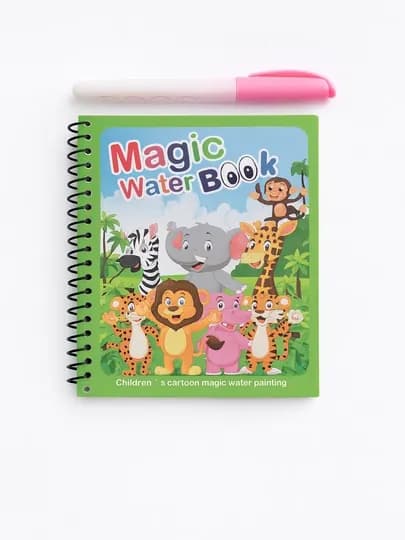 Magic Water Book многоразовая детская водная книжка-раскраска — FAIRYTA-MAGICBOOK3V1-САЛАТ