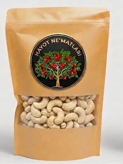 Hayot Ne`matlari-Премиальные орехи кешью – натуральный вкус и полезный перекус 200 гр