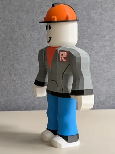 Фигурка Roblox BUILDERMAN Hair, 28 см — 3D игрушка персонажа, коллекционная модель