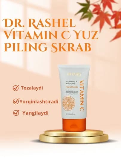 Dr. Rashel Пилинг-скраб для лица с витамином C – осветляющий и anti-age — ALPARI-SKRAB