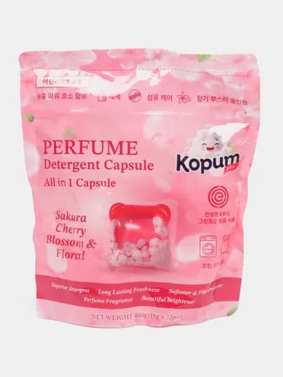 Капсулы для стирки ароматизированные, 32 штуки, 15 г, Kopum Plus