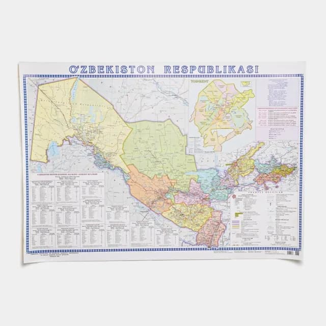 O'zbekiston Respublikasi xaritasi (2023)