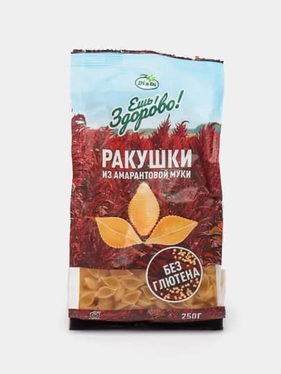 Макаронные изделия Ракушки Ешь Здорово, из амарантовой муки, не содер. глютена, 250 г * *
