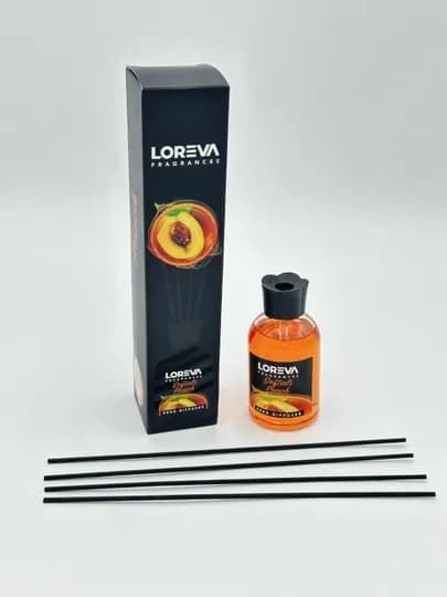 Loreva Ароматический диффузор с палочками – 55 мл, 110 мл, с 9 видами запахов — AURAUZB-LOREVA-РЫЖИЙ-110 ml