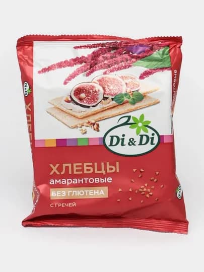 Хлебцы амарантовые Di&Di, с топинамбуром и гречей, 100 г * *