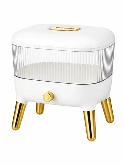 Органайзер для косметики с ящиками и крышкой — NURMART-ORGANAYSER-БЕЛЫЙ