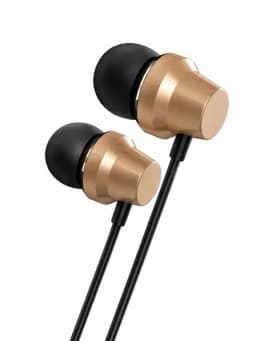 Проводные наушники 3.5mm Stereo с микрофоном для Android iPhone — LUXE123-SIMLINAUSHNIK-ЗОЛОТ