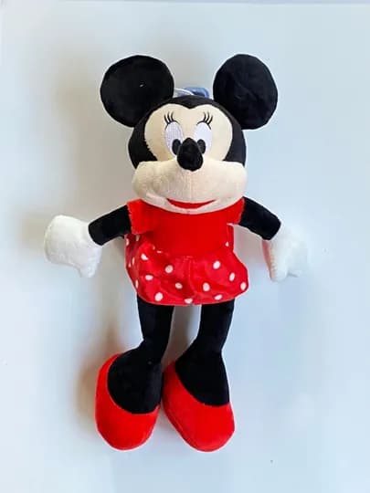 Мягкая игрушка PlushMouse, мышка в красном платье Classic Minnie Style — BIOLURE-MONKEY5687