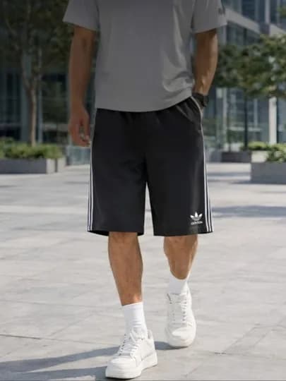 Мужские повседневные спортивные шорты — SHORTI-ADIDASSHORT123-ЧЕРН-XXXL