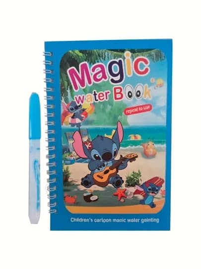 Magic Water Book многоразовая детская водная книжка-раскраска — FAIRYTA-MAGICBOOK3V1-СИНИЙ