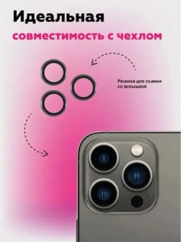 Защитное стекло на камеру Apple iPhone 11, 12, 13, 14, 15, 16, 17 Pro / Pro Max — 2SONLI-HIMOYA-БЕЛЫЙ-13