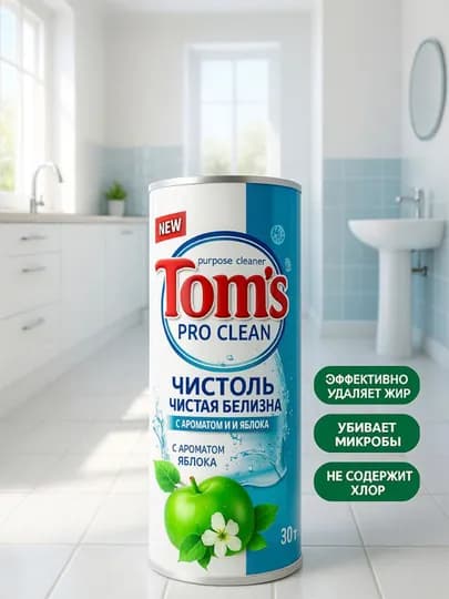 Чистящее средство Toms, 800 г, аромат яблока