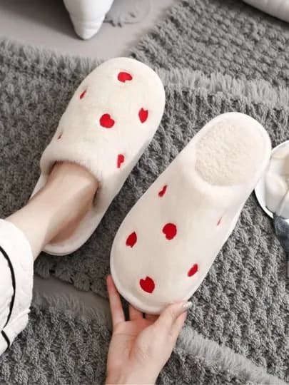 Мягкие тапочки в форме сердца «Love Cozy», домашняя обувь, обувь — MADONA1-DOMASHNIY-БЕЛЫЙ-3839