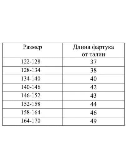 Школьный фартук для девочки