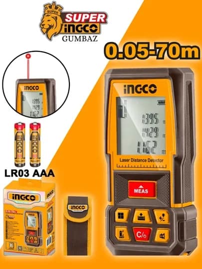 Лазерный дальномер INGCO HLDD0708, 70 м — WADFOWU-METR70M