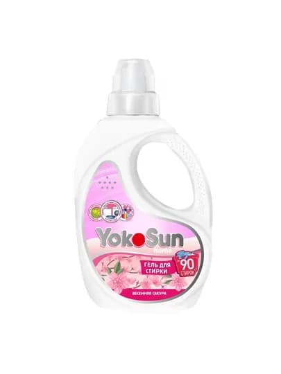 Гель для стирки YokoSun, 2.1 л, Хлопок / Эдельвейс / Сакура / Крокус