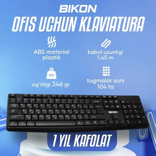 Клавиатура Bikon KB-206 , чёрный