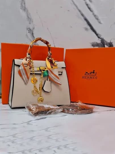 Женская кожаная сумка тоут HERMES через плечо повседневная, деловая, вместительная — ВСЁНАШЕ-SUMHERMES-МОЛОЧ-22х19
