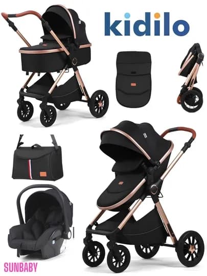 Детская коляска Kidilo H2D, трансформер c перекидной ручкой