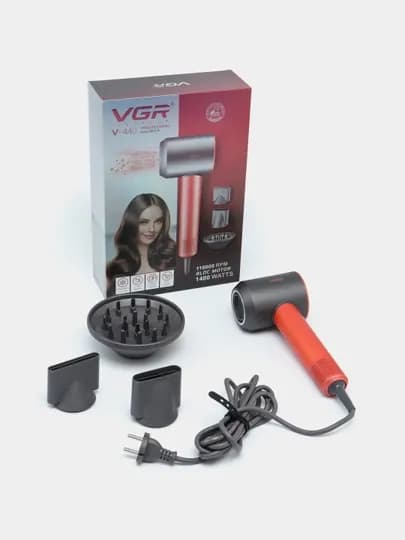 Профессиональный фен VGR, с мощным бесщеточным двигателем постоянного тока (110 000 об/мин)